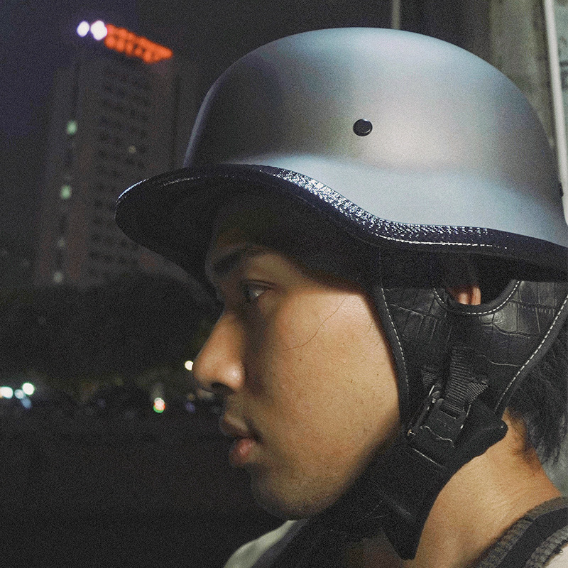 Casco militar de estilo alemán, casco de motocicleta para hombres y mujeres, medio casco de soldado, casco personalizado de verano para motocicleta cruiser, certificado 3C