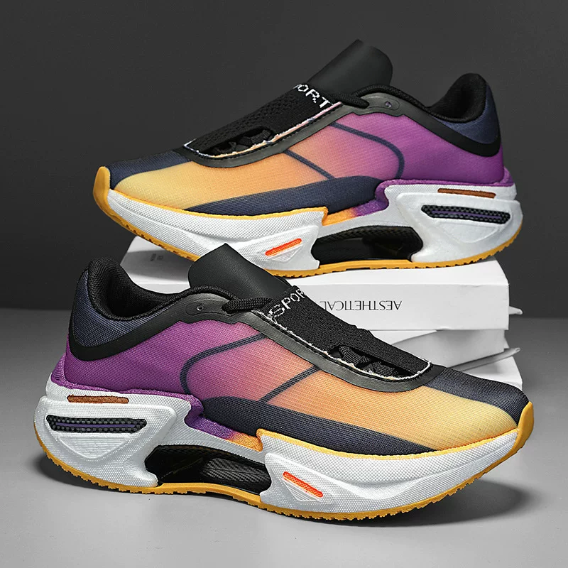 Ultra light shock-absorbing carbon plate for beloved, sports shoes for men and women for leisure, plus size