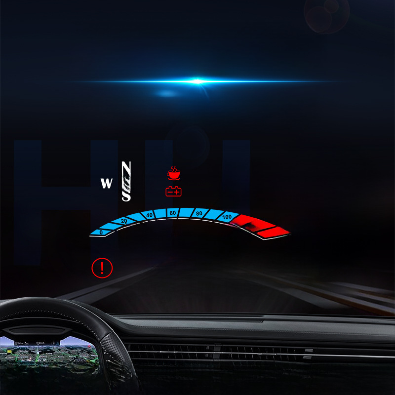 (2개) WEIING 지능형 M16 자동차 디스플레이 자동차 수정 GPS 속도 측정 범용 고화질 HUD 헤드 업 디스플레이