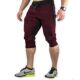 Muscle fitness brothers fashion simple casual cropped pants sports stretch loose outdoor running training pants men