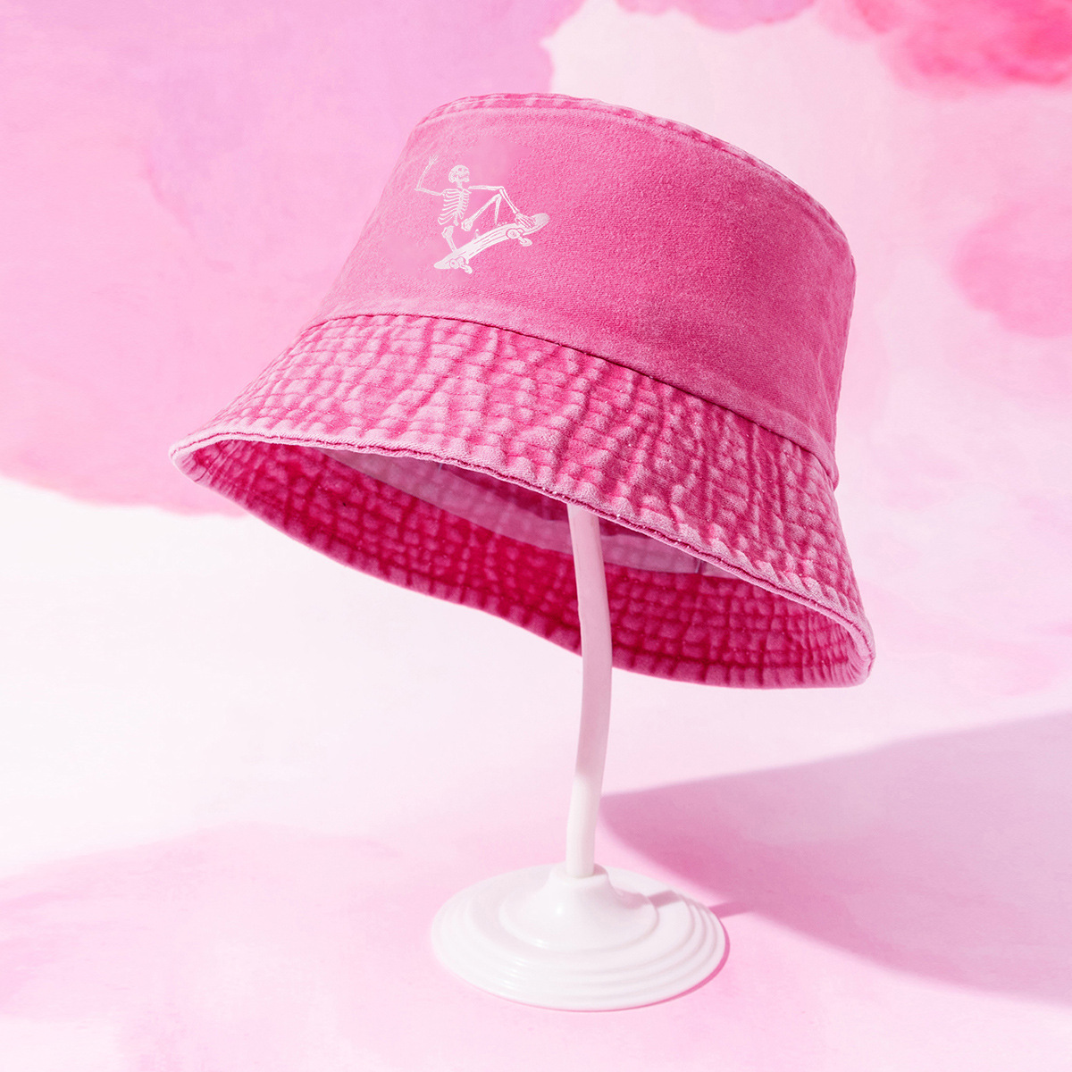 Unisex Retro Schädel Bucket Hat display picture 3