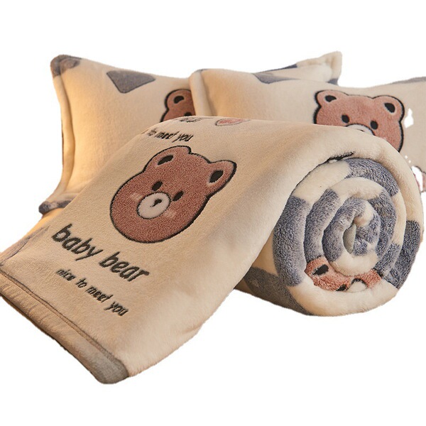 Winter flannel cartoon duvet