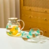 Green orange pot + 2 cups