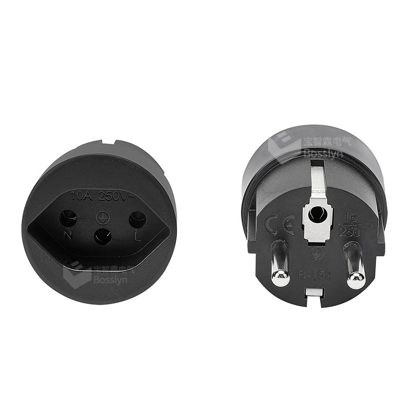 CE certified Swiss to French plug Swiss to German European plug 10/16A