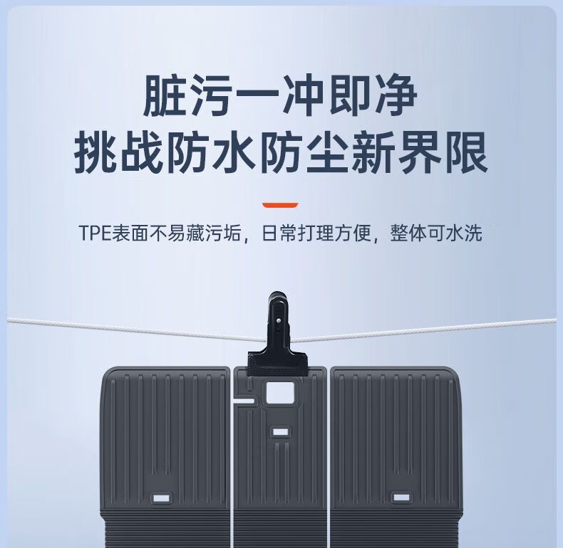 Suitable for the New Version of Tesla Model Y, the New Y/3 Integrated Trunk Mat and Backrest Mat Are Easy to Clean