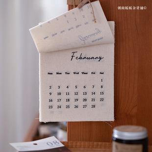 2025 Calendar Wall Art Ins Style Literary Calendar Wall Calendar Homestay Room Decoration Creative Wall Decoration Hanging Piece
