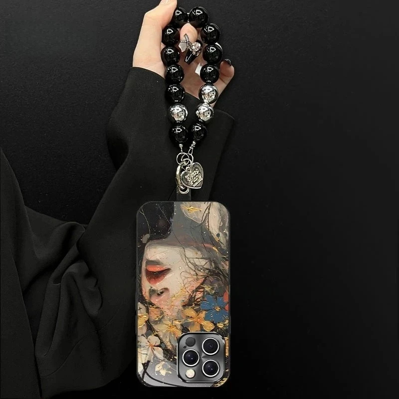适用iPhone16ProMax手机壳繁花女孩苹果华为oppo小米vivo电镀玻璃|undefined