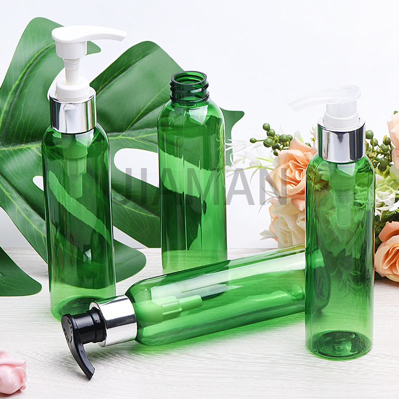  150ML毫升平肩塑料瓶配24口径电化铝l09泵螺旋泵大泵头分瓶pet厂