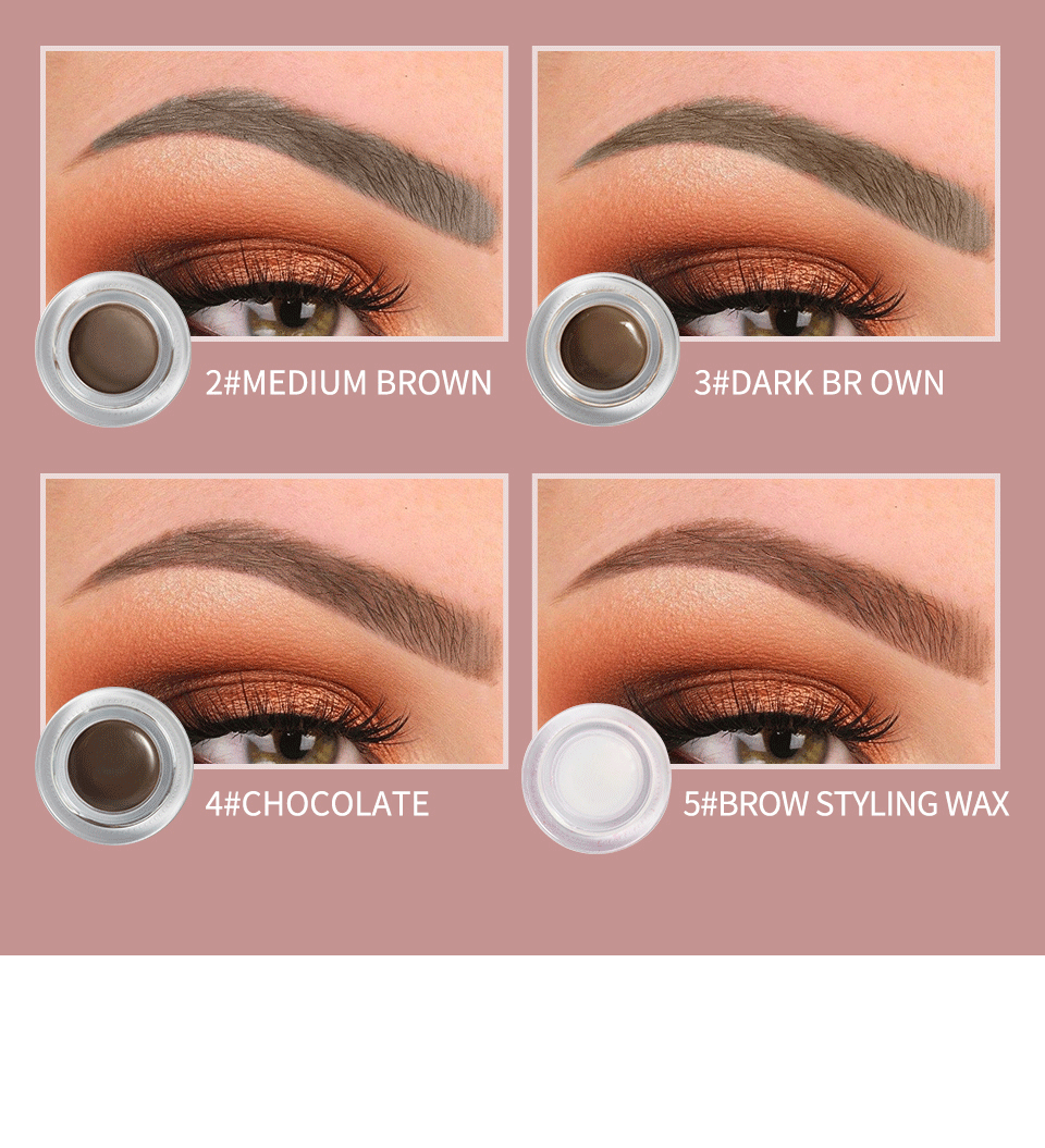 Title 8, 4 Farben wasserfeste, farbechte Augenbrauencrem...