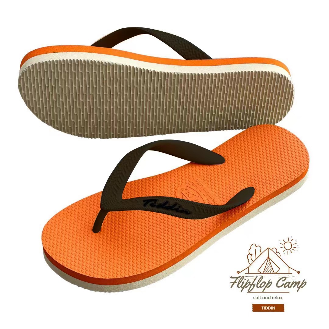 Chanclas para hombre Tid Din de suela blanda de látex importadas de Tailandia, zapatillas ligeras, impermeables y antideslizantes