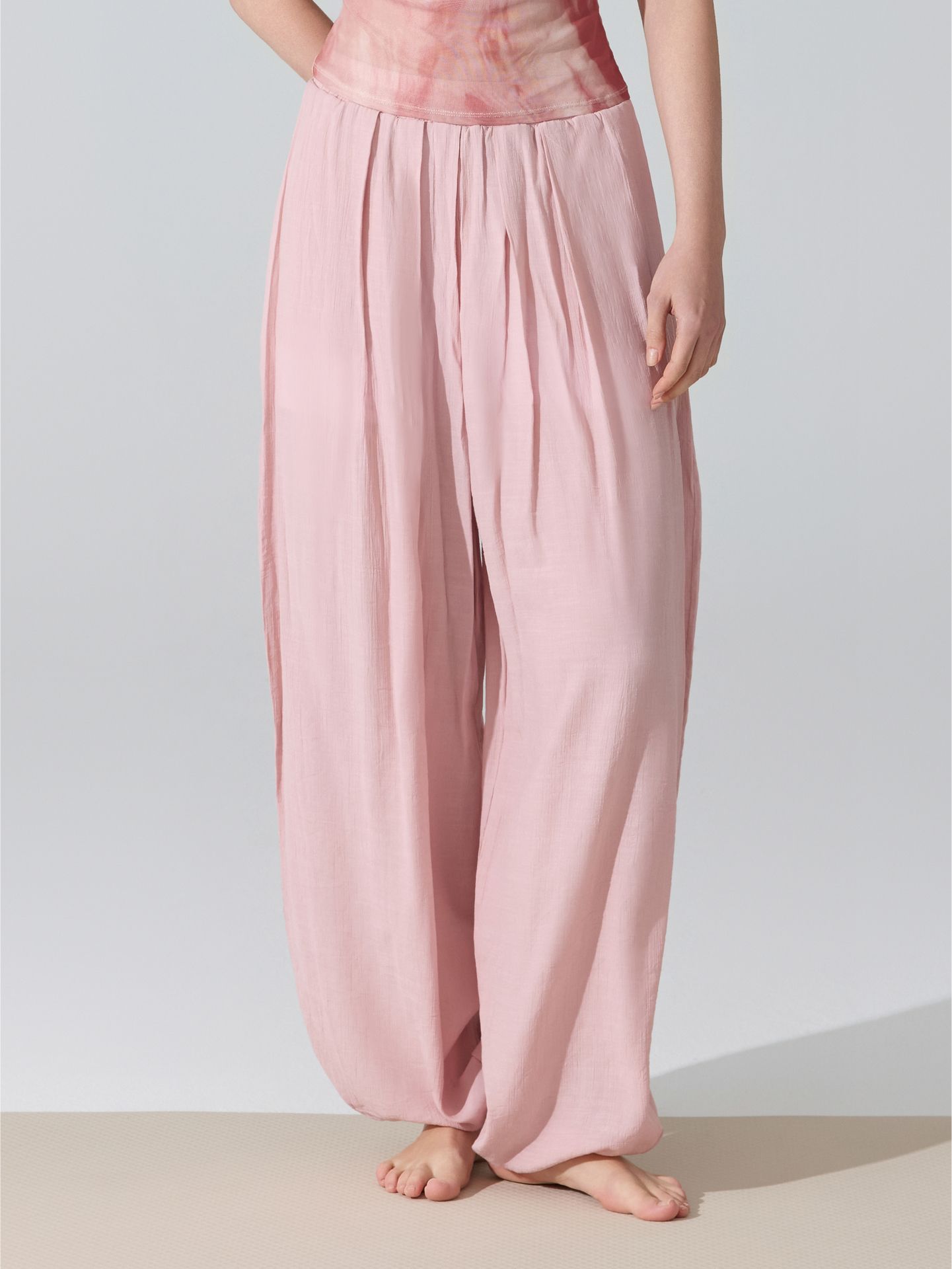 Pantalones sueltos transfronterizos europeos y estadounidenses Pantalones de baile de pilates para correr Pantalones de gimnasio Pantalones de cintura alta Pantalones de piernas anchas image 5