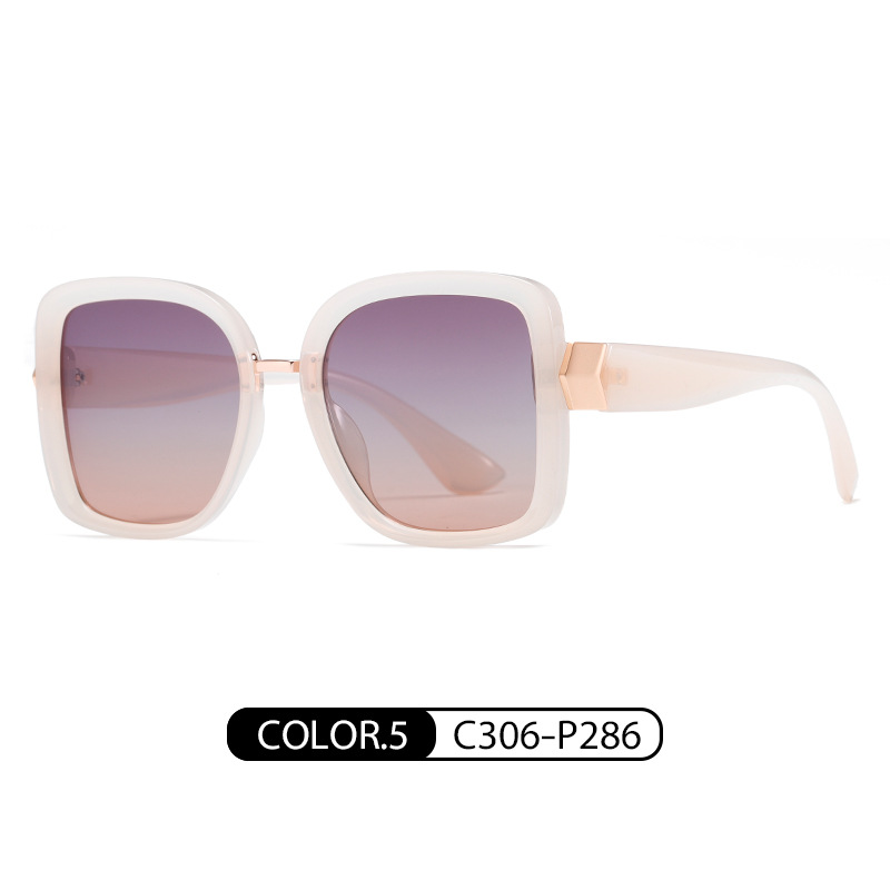 Nuevas gafas de sol polarizadas de las mujeres TJ714 a prueba de UV celebridad de Internet mismo tiro calle gafas de sol de Marco grande