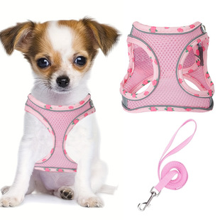 Dog Leash Vest-Style Harness Breathable Small Dog Puppy Special Bichon Pomeranian Dog Walking Chain Pet