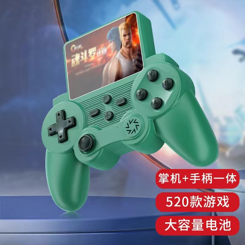 Nueva consola de juegos portátil con mango retro para niños clásico nostálgico ruso doble pantalla grande recargable