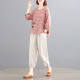 Summer New Korean Style Large Size Flesh-covering Printed Two-piece Set Fashionable Ladies Suit for Women