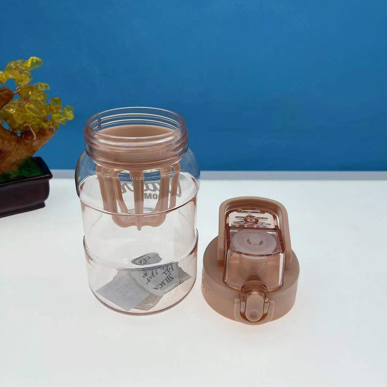 Xinya moda simple taza de plástico lindo portátil deportes al aire libre hervidor espacio dinámico taza de agua taza estudiante