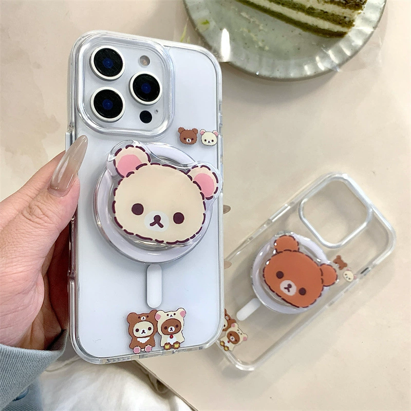 Яблоко, iPhone 16, трубка, чехол-карман для телефона, совместимый защитный чехол, 16pro макс, iPhone, с маленькими медвежатами
