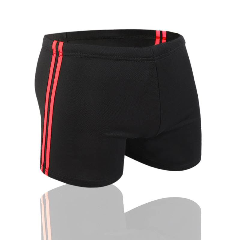 Adult men's swimming trunks boxer plus comfortable stripes swimming trunks hot spring beach swimming pool swimming trunks manufacturers wholesale