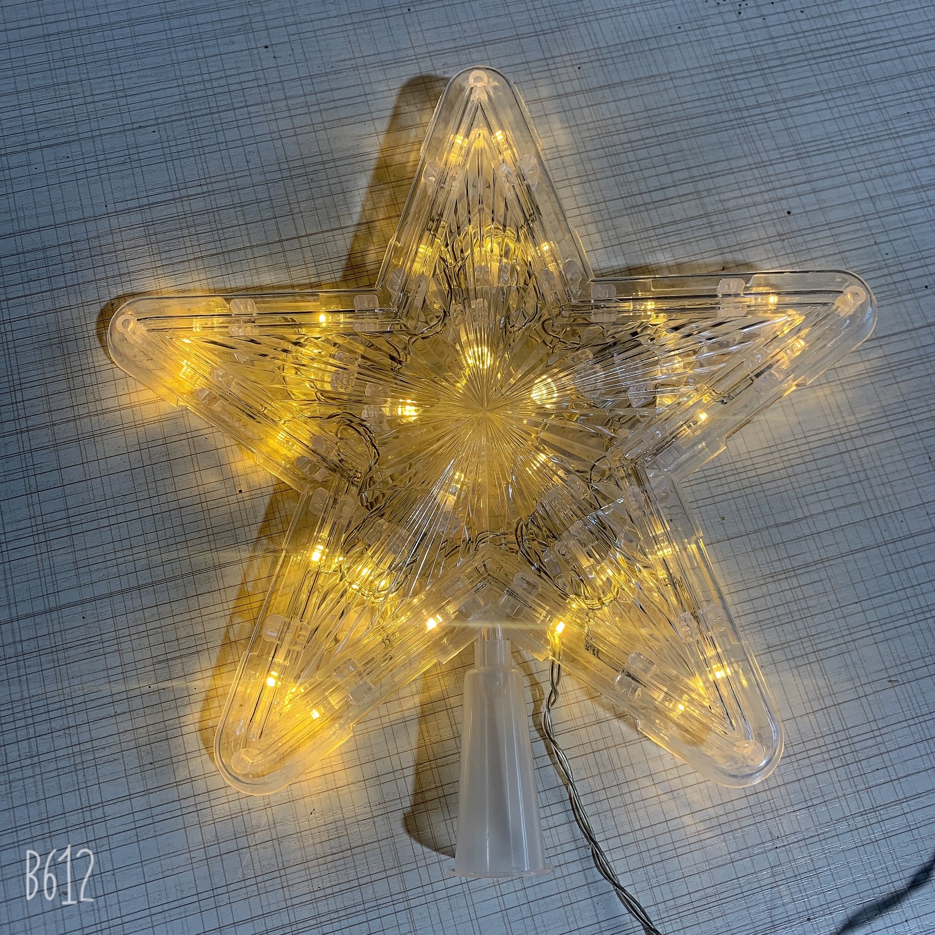 Suministro directo transfronterizo de luces LED en forma de estrella de cinco puntas, luces para la punta del árbol de Navidad, luces de ambiente para decoración de habitaciones con caja de baterías y enchufe.