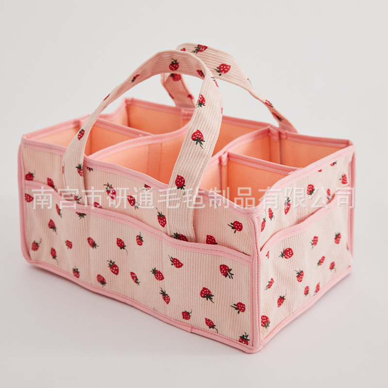 핑크 러브 스트라이프 [펠트 칸막이] 38*25*18cm