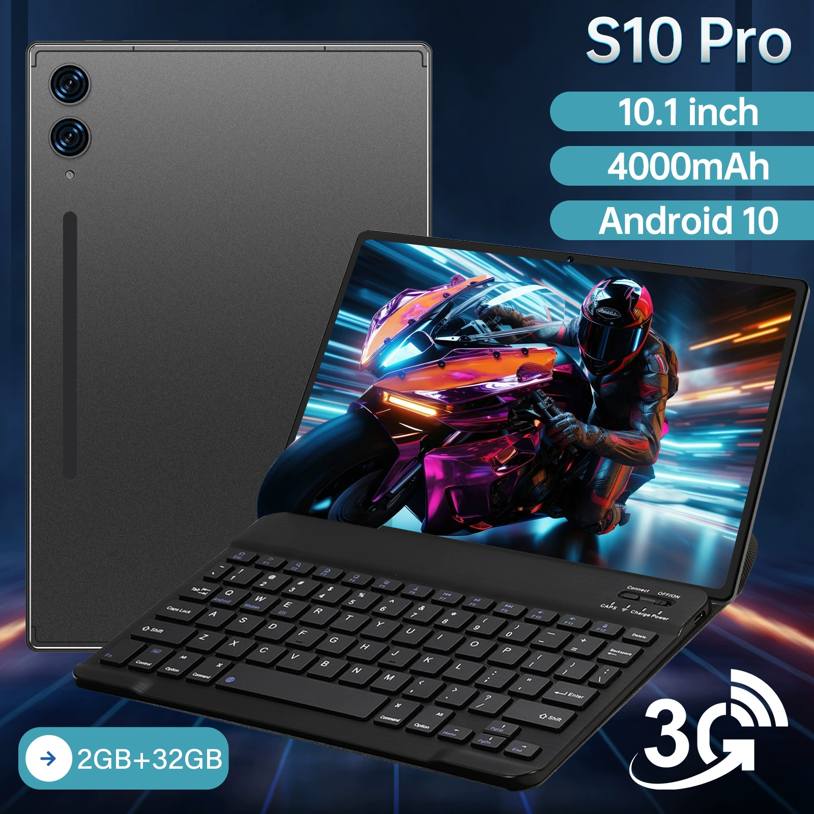 Планшет-ноутбук Pro S10, 32 ГБ, 3G, Android