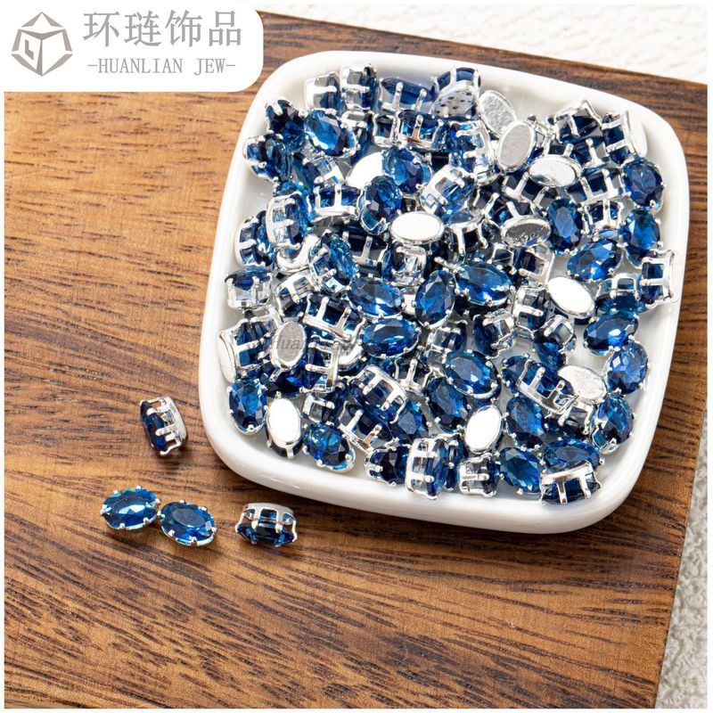 【椭圆锆石爪钻】闪亮锆石保色diy手工材料手链饰品配件体验装|undefined