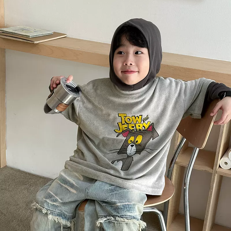 童装男童卡通T恤2025夏季新款儿童韩版短袖上衣大童休闲宽松夏装