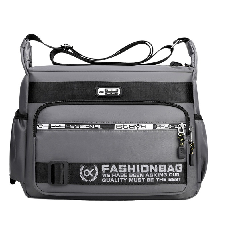 New Men's Bag with Multiple Pockets, Large Capacity, Single Shoulder Crossbody Bag, New Men's Outdoor Casual Business Trendy Fashion Simple Bag
