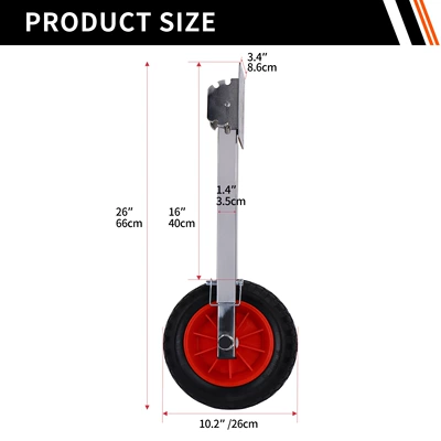 Rubber Boat Small Trailer/Fishing Boat Inflatable Boat Aluminum Alloy Stern Wheel/Raft Boat Stern Wheel Angle-Adjustable Thickened Wheel (Avtomobil ehtiyat hissələri) - variable-angle-trolley-wheel