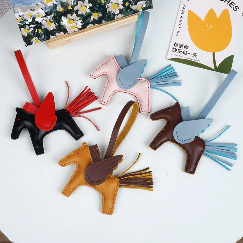 Keychain, car keys with zipper, cute high-end pendant for beloved, handmade, genuine leather