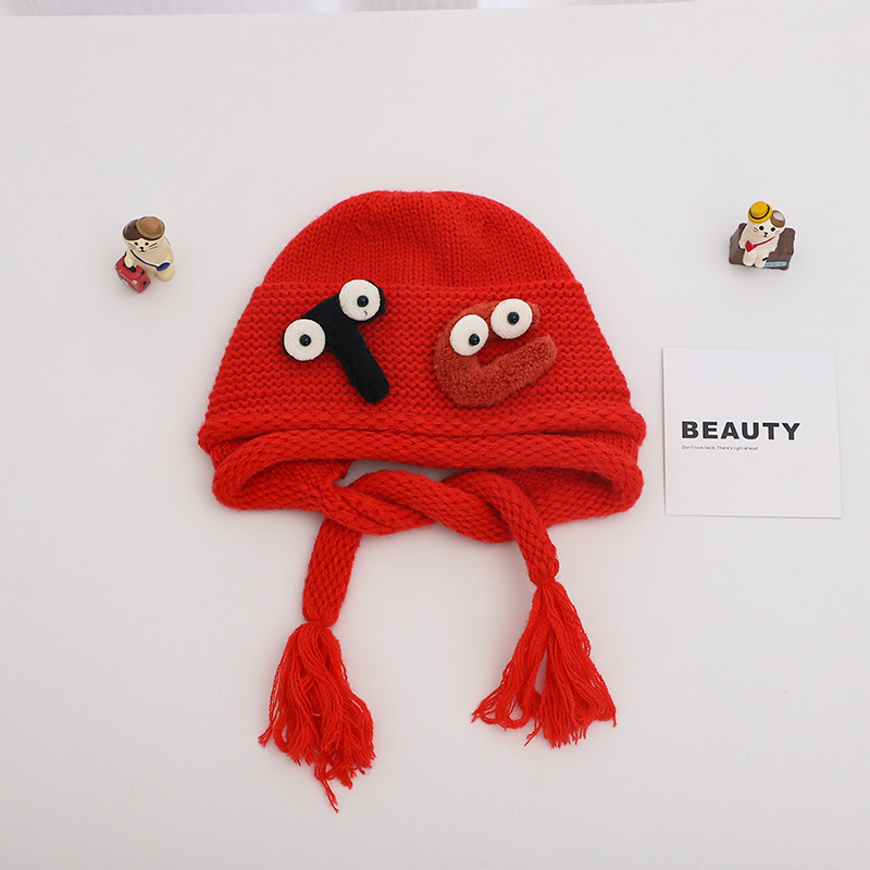 Sombreros infantiles otoño y invierno nuevos bonitos multicolor caliente para hombres y mujeres bebés sombreros de lana a prueba de viento