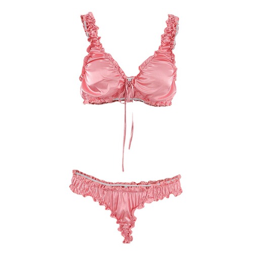  Summer European and American Cross-border Black Fungus Pajamas Set Feminine Feel Silk Two-piece Wholesale Set