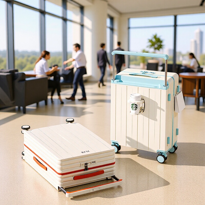 Abs Wide-Handle Luggage Suitcase with Brake, Shock-Absorbing Universal Wheels 20/ 24inch Suitable for Carry-On, Business Trips, and Student Travel