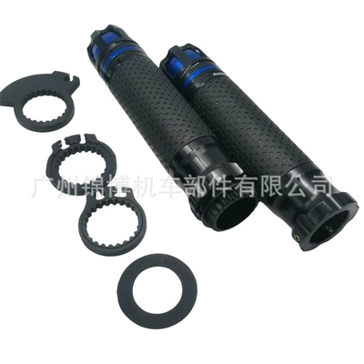 Sleeve Rotating Handlebar Glue Scooter: Motorcycle Handle Cover - black-black