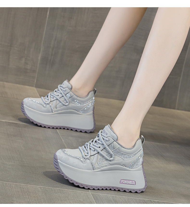 Giày sneaker nữ đế dày chunky phong cách cổ điển phối màu thời trang — M2992-1 plus nhung màu sâm panh, M2992 lót đơn màu sâm panh, M2992 lót đơn màu tím, M2992-1 plus nhung tím chi tiết 27