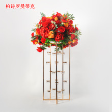热销新款杯子金属烛台电镀金色烛台架婚庆装饰用品摆件舞台路引
