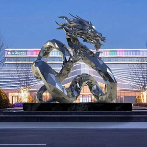 [大型不锈钢雕塑工厂玻璃钢镂空动物户外公园金属景观雕塑]