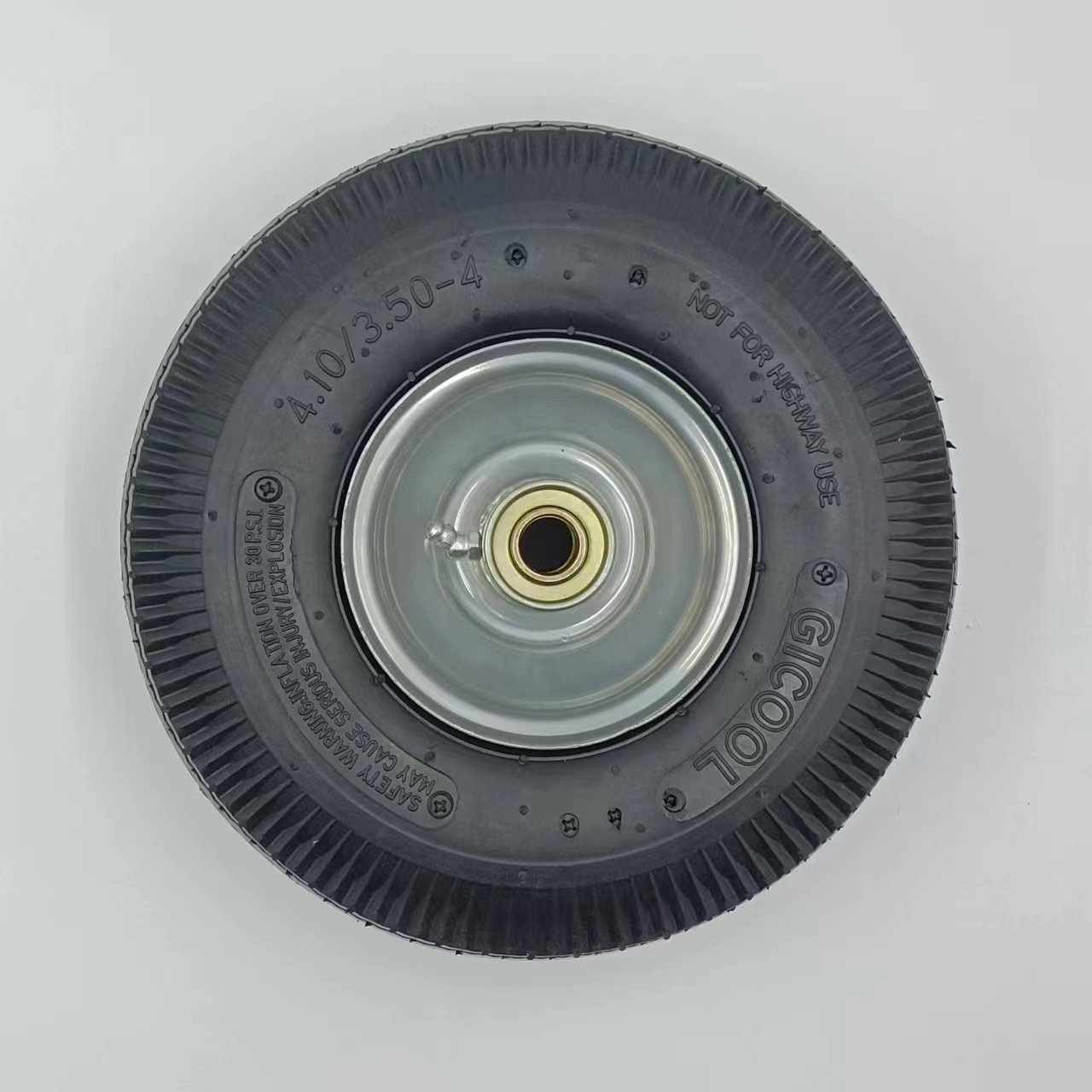 工厂生产耐磨10寸4.10/3.50-4充气橡胶工具车手推车货仓车轮胎