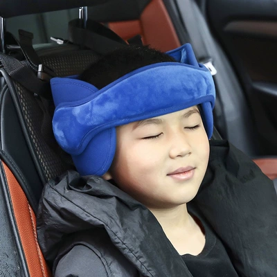 Safety Seat Sleeping Artifact Headrest - blue