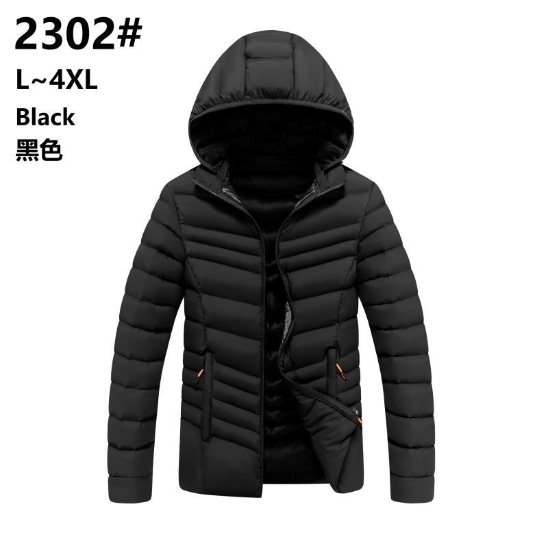 Abrigo de algodón acolchado de los hombres de otoño e invierno costilla abajo abrigo de algodón acolchado abrigo encapuchado invierno engrosado moda casual suelta algodón acolchado chaqueta al por mayor