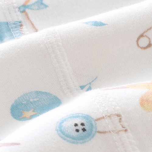 Baby's spring and autumn set, cotton interlining children's high-waisted belly protection autumn clothes, cotton interlining sweater autumn style