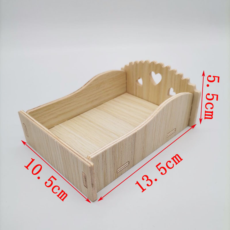 Hámster de madera suministros paisajismo hámster nido mini muebles decoración Villa madera maciza pequeña casa otoño