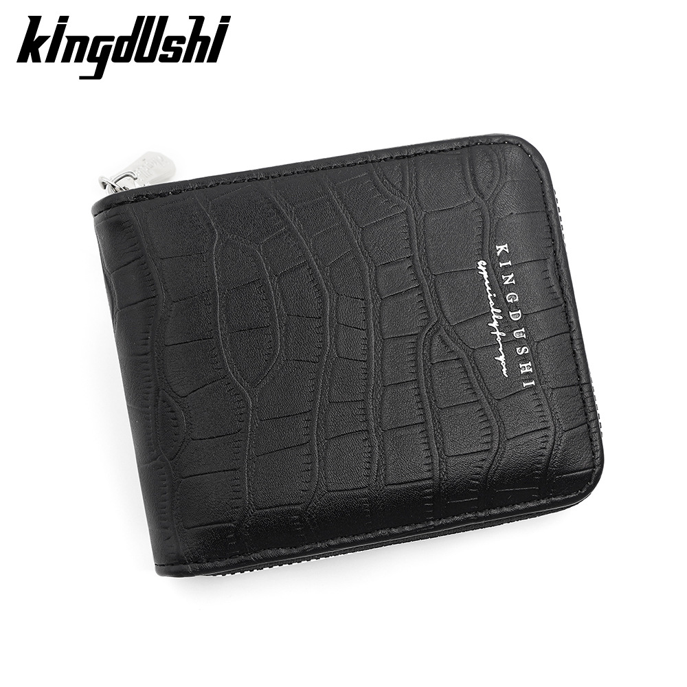 Europa y los Estados Unidos retro hombre corto billetera de piedra bisagra de cinturón bolso de cambio multi-tarjeta fábrica de cartera al por mayor