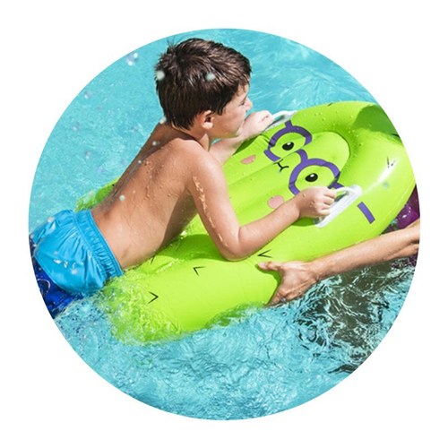 Thickened Kids Inflatable Surf Board Water Floating Foam Board Raft Swimming Cushion with Dual Handles