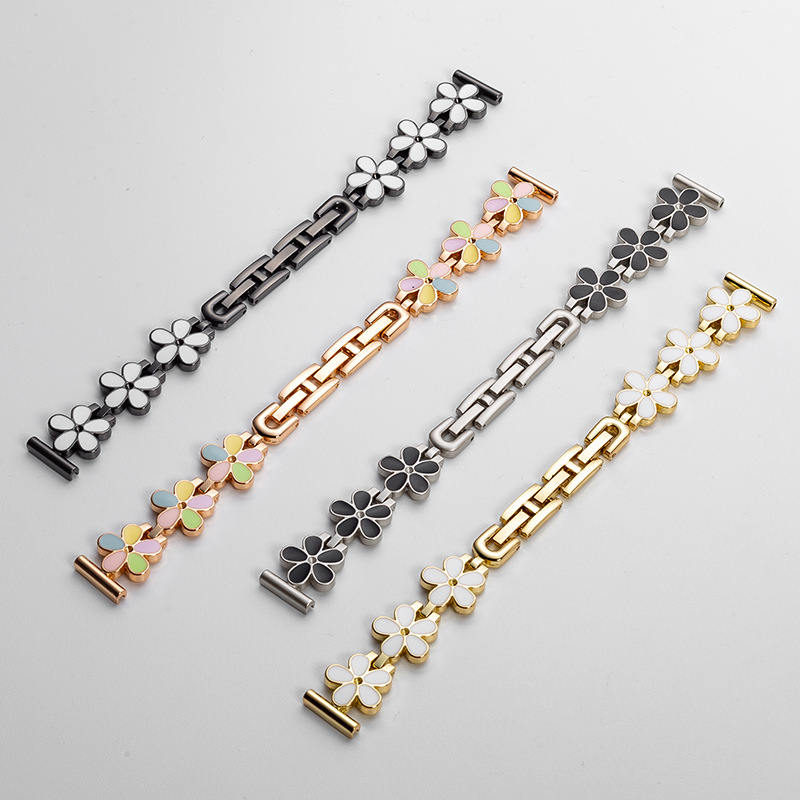 Suitable for Huawei 8/9 Bracelet Strap Metal Bracelet Sun Petals Boys and Girls Niche Creative Adjustable Accessories
