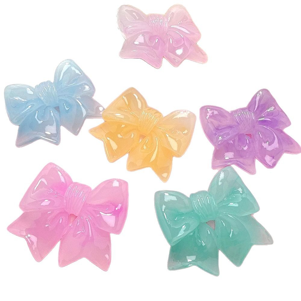 大きな花のグラデーションの蝶ネクタイの樹脂部品のクリームゴムdiyの髪のひものヘアピンのコップの靴のボタンの収納箱のペンダント