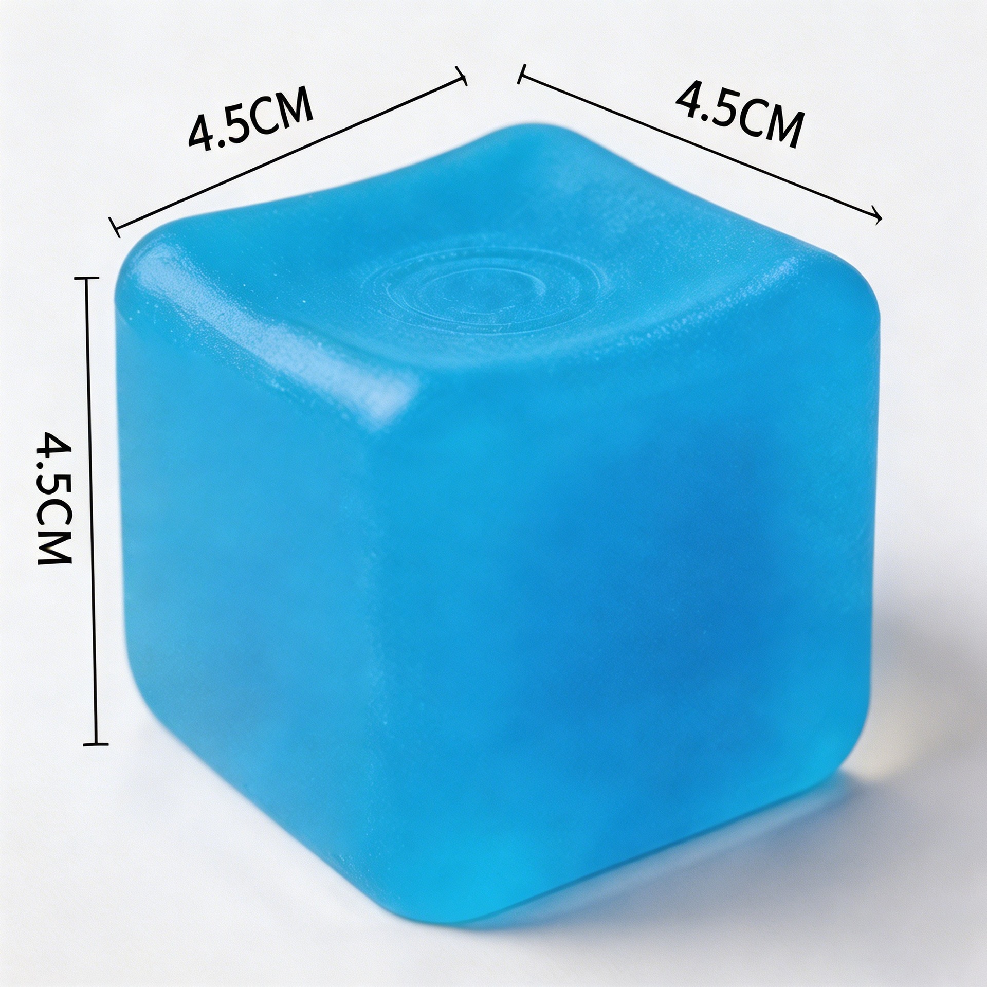 4.5cm frosted ice cube-blue
