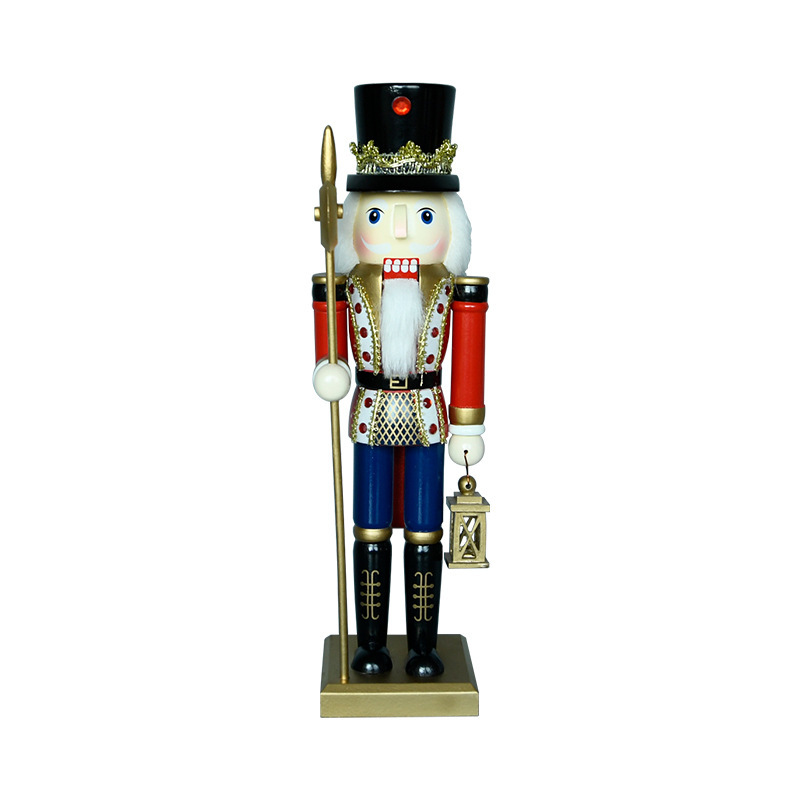 Transfronterizos 35cm pan de jengibre hombre calendario chef nuez soldados decoraciones navideñas fábrica de muñecas de madera al por mayor
