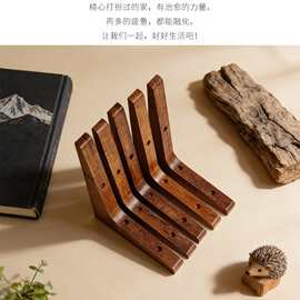 三角架竹木支架隔板支撑架墙壁上加厚桌面一字板置物木板固定托架