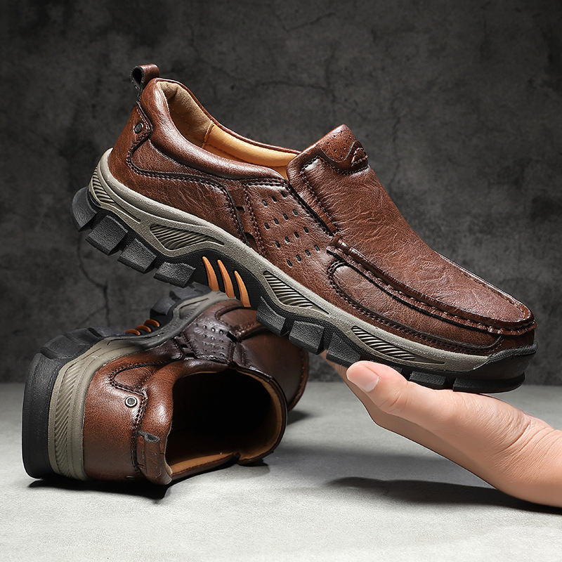 Men's Leather Shoes Large Size Men's Outdoor Shoes Casual Leather Shoes Hiking Shoes_vogvips.com
